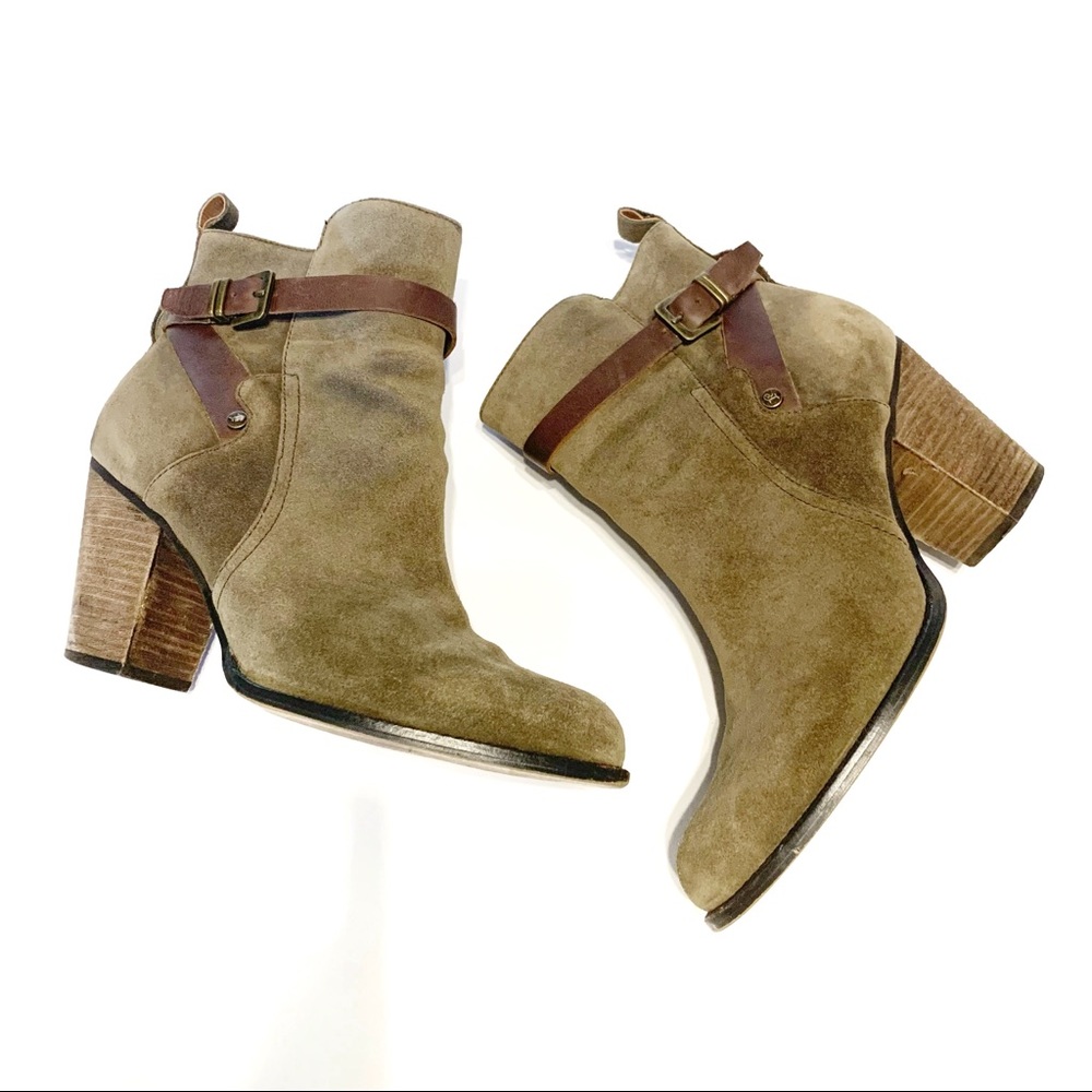 Ivanka Trump Folli Booties in Olive Green